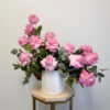Pink Rose Vase Arrangement - Image 2